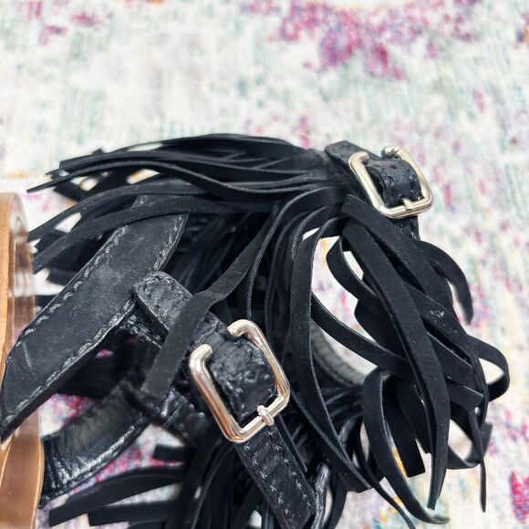 Prada Suede Frindge Sandals - Picture 6 of 12